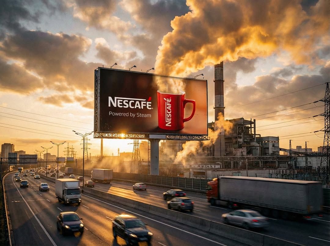 Nescafé Turns Industrial Smoke Into Coffee Steam