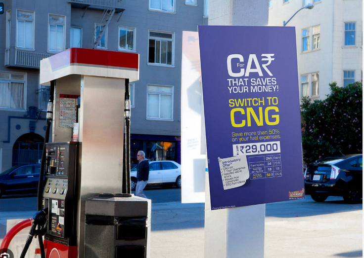 Types of gas station advertising