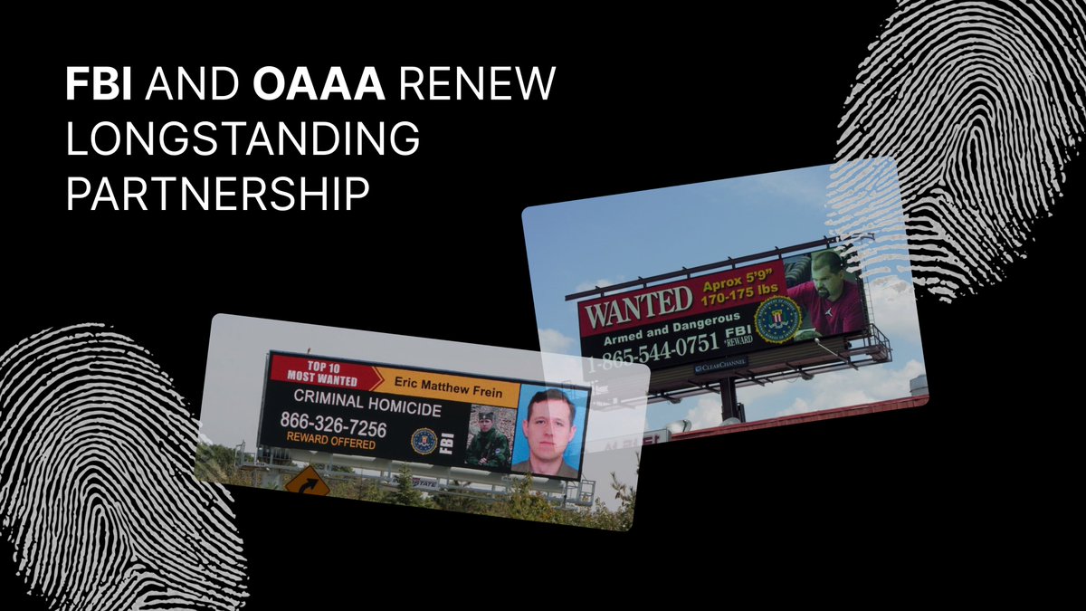 FBI and OAAA Extend Nationwide DOOH Partnership