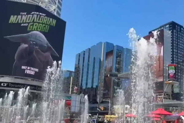 The Force Awakens in Toronto: How Disney Hooked Up a Digital Billboard to Real-World Fountains