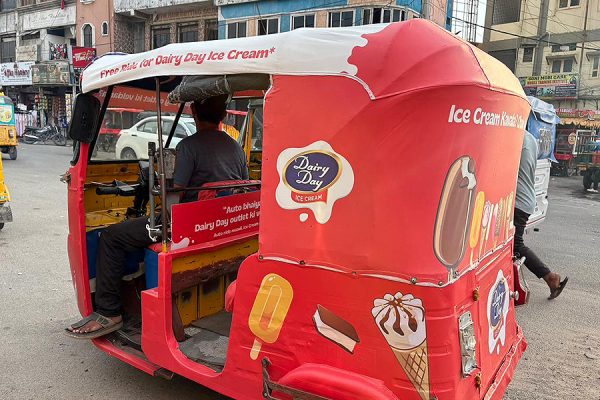 Dairy Day Turns Hyderabad’s Auto-Rickshaws into Moving Billboards for Its Ice Cream Push