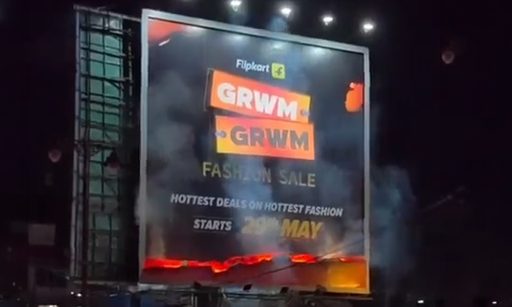 fiery 3D billboard campaign